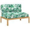 vidaXL Diivanikomplekt Lehe muster 120 x 92 x 69 cm Tugev akatsiapuu