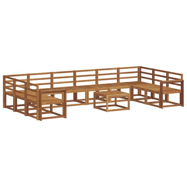 vidaXL V&auml;li diivanikomplekt 11 pcs Neutraalne Tugev akatsiapuu