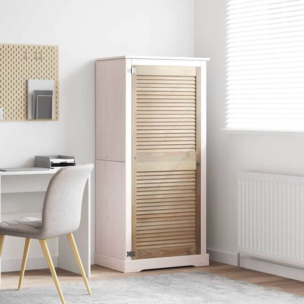 vidaXL Kappi Uks uksega Neutraalne 140,5 x 2,1 x 59,5 cm Tahke m&auml;nd