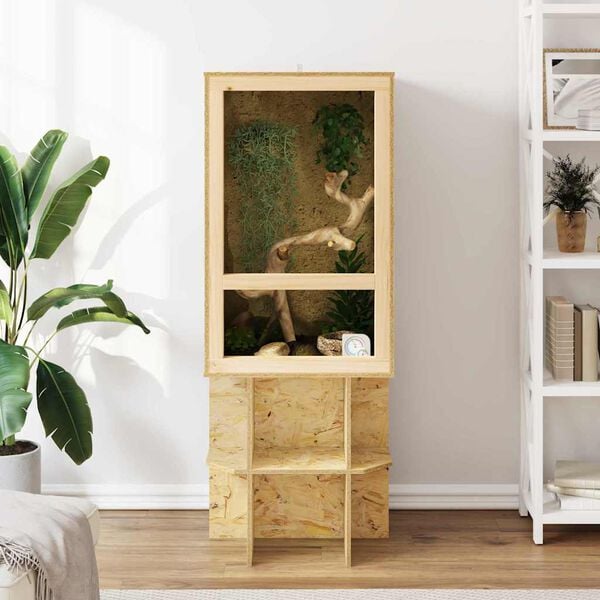 vidaXL Terrarium Pruun 50 x 50 x 80 cm OSB
