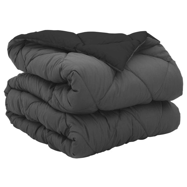 vidaXL T&auml;ispika aasta tekk Must ja Anthracite 220 x 155 cm Mikrokiud