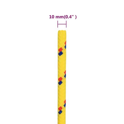 vidaXL paadiköis, kollane, 10 mm, 100 m, polüpropüleen