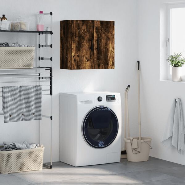 vidaXL seinakapp, suitsutatud tamm, 60 x 31 x 60 cm, tehispuit