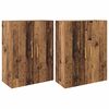 vidaXL Seinale kinnitatav kapp 2 tk Vana puit 69,5 x 34 x 90 cm