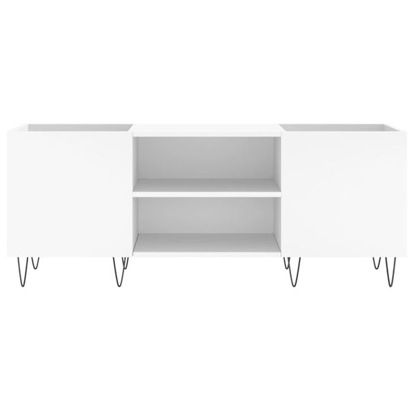 vidaXL plaadikapp, valge, 121 x 38 x 48 cm, tehispuit