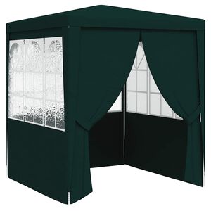 vidaXL professionaalne peotelk k&uuml;lgseintega, 2x2 m, roheline 90 g/m&sup2;
