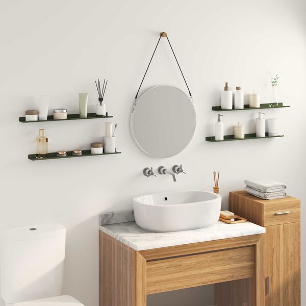 vidaXL Ujuv riiul 4 pcs K&uuml;pset roheline 60 x 8,5 x 2,5 cm Teras