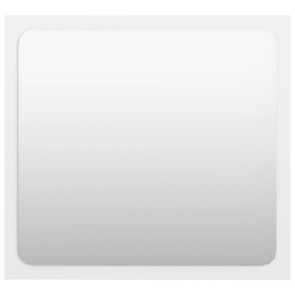 vidaXL vannitoa peegel, k&otilde;rgl&auml;ikega valge, 40x1,5x37 cm puitlaastplaat