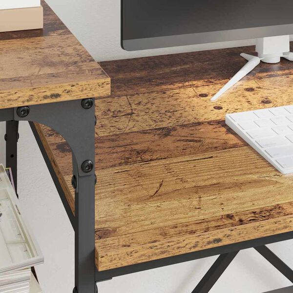 vidaXL Laud Vana puit 135 x 50 x 90 cm Tehispuit