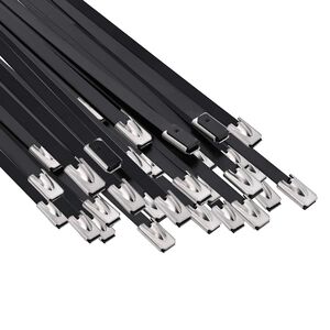 vidaXL Kaabli sidumine 250 tk 4,6 x 600 mm Must