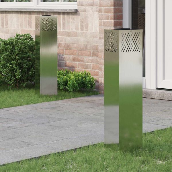 vidaXL P&auml;ikese LED k&auml;igutee tuli 2 pcs H&otilde;bedane Galvaniseeritud