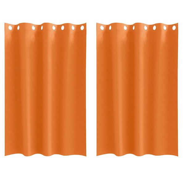 vidaXL Kardinad r&otilde;ngastega 2 pcs Erk Oranž 175 x 140 cm Pol&uuml;ester
