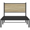 vidaXL metallist voodiraam ilma madratsita Sonoma tamm 100x190 cm