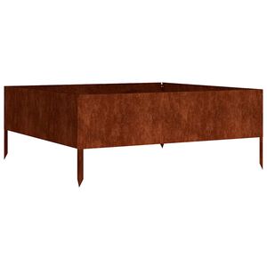 vidaXL taimekast, 100 x 100 x 41 cm, Corten-teras
