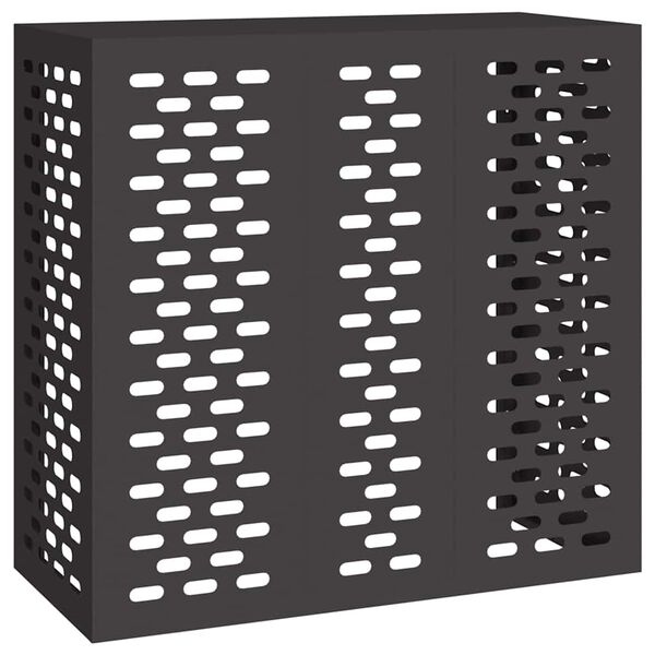 vidaXL Kliimaseadmest kaitsev kate Must 110 x 50 x 105 cm Teras