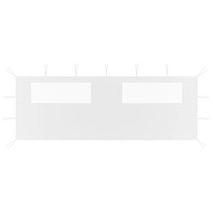 vidaXL lehtla k&uuml;lgsein akendega 6 x 2 m valge