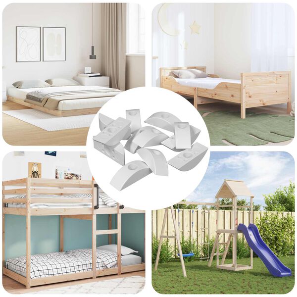 vidaXL Poolkuu pesur 18 pcs Valge M6 Pol&uuml;prop&uuml;leen