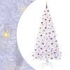 vidaXL Tehisj&otilde;ulupuu koos 300 LED-iga Valge 240 cm PVC ja teras