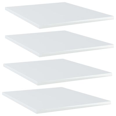 vidaXL riiuliplaadid 4 tk, valge, 40x50x1,5 cm, puitlaastplaat
