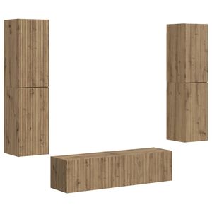 vidaXL Telerikapi komplekt 6 pcs K&auml;sit&ouml;&ouml;puu Tehispuit