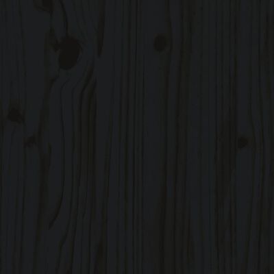 vidaXL päevavoodi, must, 90 x 190 cm, männipuit