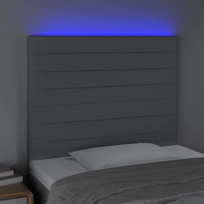 vidaXL LED-voodipeats, helehall, 80x5x118/128 cm, kangas