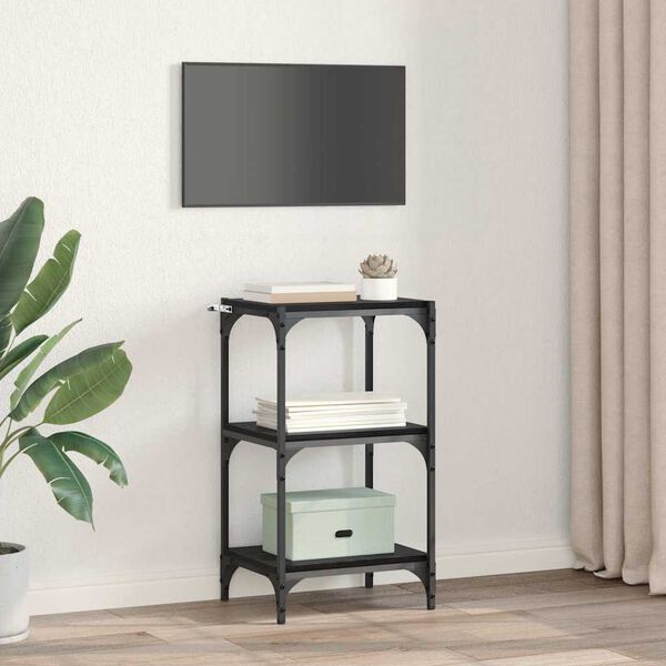 vidaXL Raamaturiiul Must tamm 40 x 33 x 70,5 cm