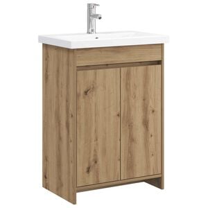 vidaXL Vannitoa m&ouml;&ouml;bleset Artisan tamm 61 x 40 x 84,5 cm Tehispuit