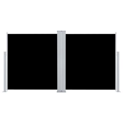 vidaXL lahtitõmmatav külgsein, must, 117 x 600 cm
