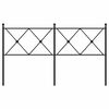 vidaXL metallist voodipeats, must, 160 cm