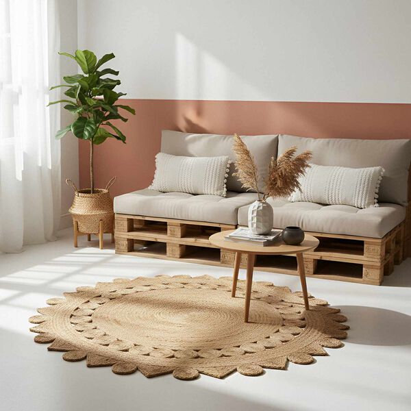 vidaXL Alavaibad Ristk&uuml;lik Pruun &Oslash; 240 cm dužuut