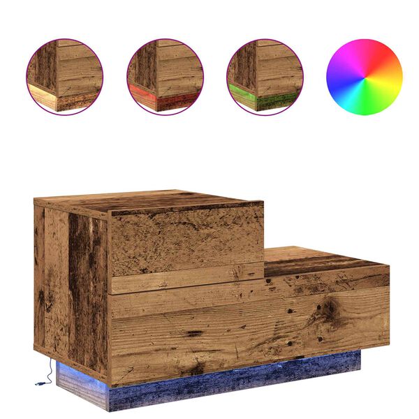 vidaXL &Ouml;&ouml;lambi kapp sahtliga Vana puit 70 x 36 x 40,5 cm Tehispuit