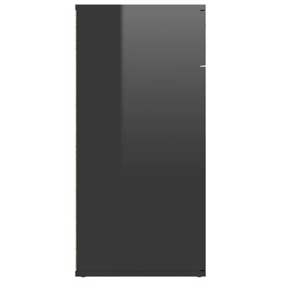 vidaXL puhvetkapp, kõrgläikega must, 80 x 36 x 75 cm, puitlaastplaat
