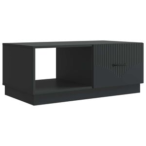 vidaXL Kohvilaud Must 90 x 50 x 37 cm Tehispuit