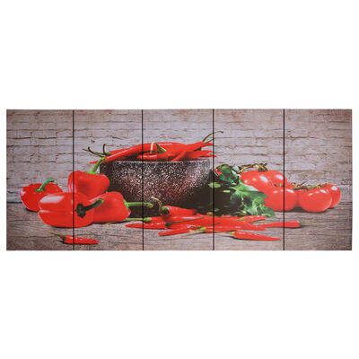 vidaXL seinamaalikomplekt lõuendil, paprika, värviline, 150 x 60 cm