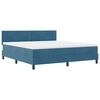 vidaXL LED Box Spring Voodi peaga Tumesinine 180 x 200 cm Samet