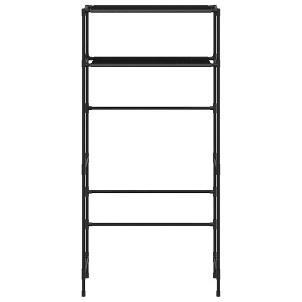 vidaXL 2-tasandiline riiul pesumasina kohale, must, 69x28x143 cm, raud