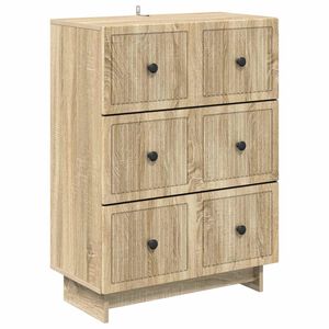 vidaXL Sahtlib&uuml;roo Sonoma tamm 66 x 34,5 x 90 cm Tehispuit