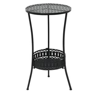 vidaXL bistroolaud, must, 40 x 70 cm, metall