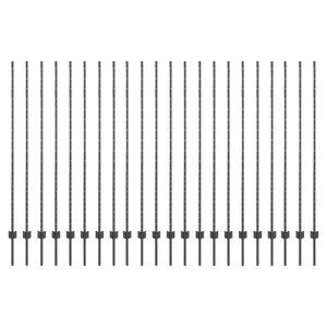 vidaXL Maatrikse posti 22 tk Hall 200 cm Pulberv&auml;rvitud teras