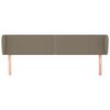 vidaXL voodipeats servadega, pruunikashall, 203x23x78/88 cm, kangas