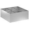 vidaXL Aia istutuspot H&otilde;bedane 100 x 100 x 20 cm Tsingitud teras