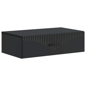 vidaXL Seinale kinnitatav k&uuml;lglaud Must 59 x 34,5 x 17 cm Tehispuit