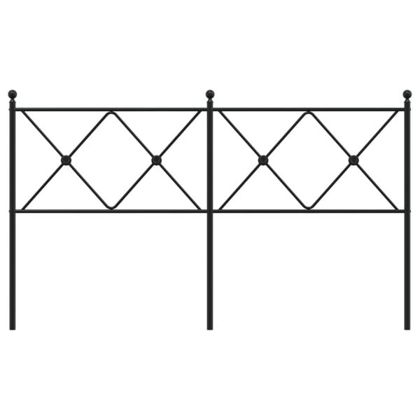 vidaXL metallist vahetatav voodipeats, must, 150 cm