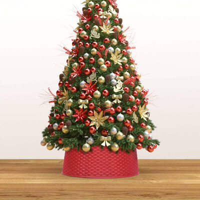 vidaXL jõulupuu seelik, punane Ø54x19,5 cm