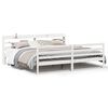 vidaXL voodiraam peatsiga ilma madratsita Valge 180x200 cm