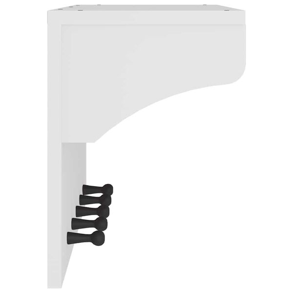 vidaXL Seinale paigaldatav nagi, SANDNES, valge, 87x30x42cm, m&auml;nnipuit