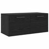 vidaXL Seinekapp 80 x 36.5 x 35 cm Tehispuit Must tamm
