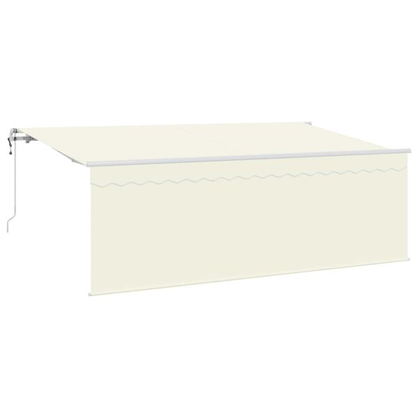 vidaXL K&auml;igukohandatav varikatus cream 400 x 200 cm