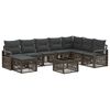 vidaXL Aia Diivanikomplekt 9 pcs Hall pol&uuml;rotang